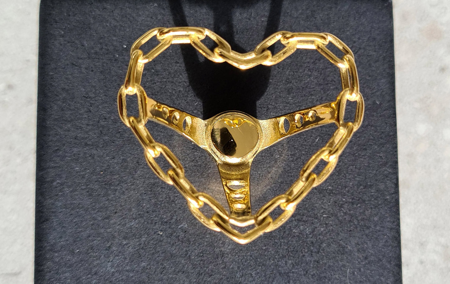 Heart shaped Steel Chain Steering Wheel