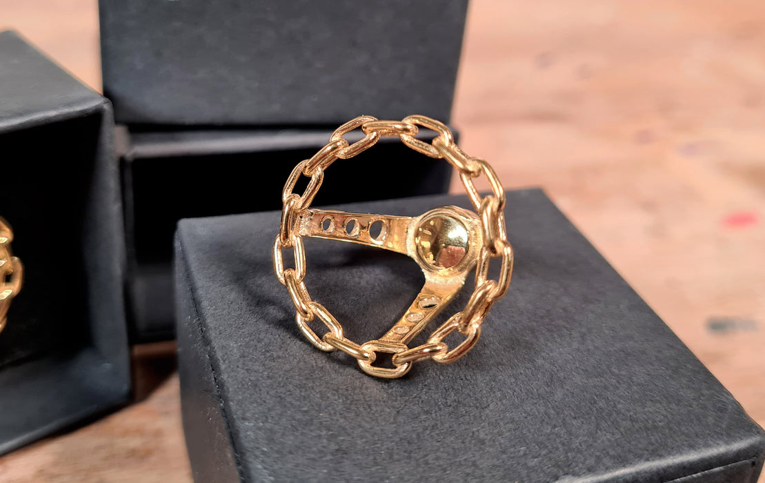 Miniature Steel Chain Steering Wheel GOLD