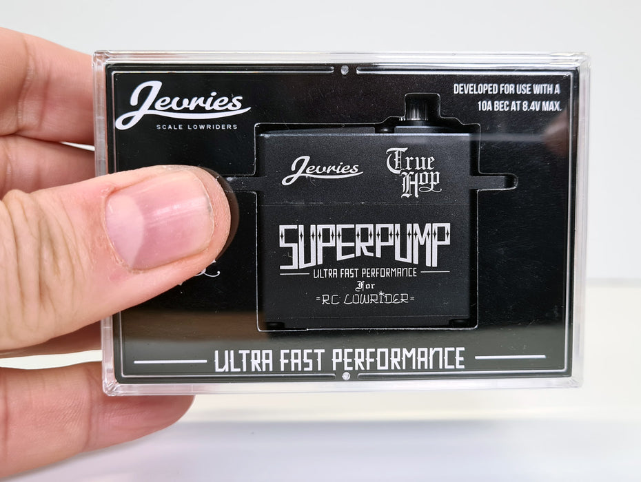 True Hop SUPER PUMP servo developed for 10A BEC at 8.4V